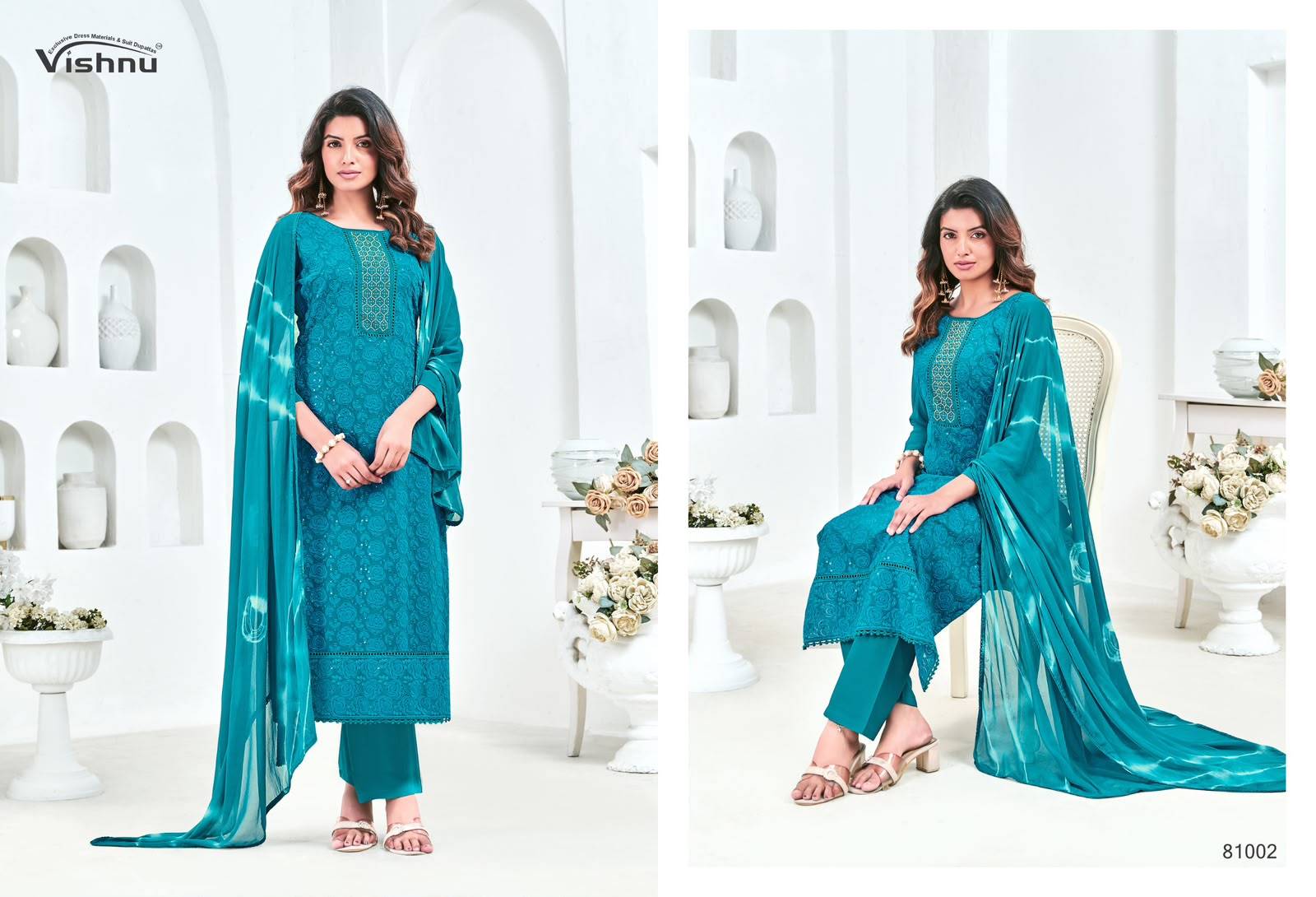 ZULFAT VOL-7 By VISHNU 81001 To 81008 Series Indian Traditional casual wear Pakistani Georgette dresses At Wholesale Price